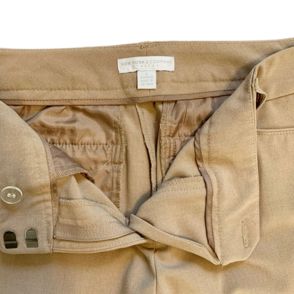 New York & Company khaki, wide leg dress pants - Picture 6 of 6